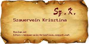 Szauervein Krisztina névjegykártya
